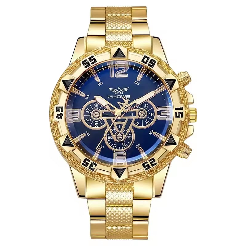 ZHOWE Luxury Gold Watch – Premium Blue Dial, Built for Style & Class 🔥